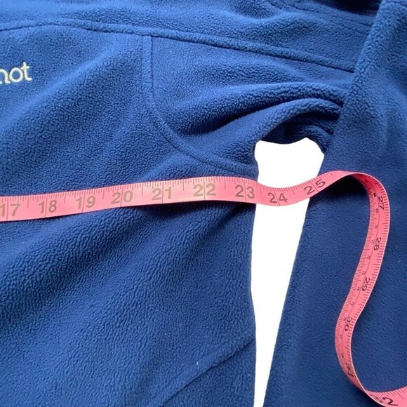 MARMOT Polartec Mock Neck Fleece Full Zip Jacket Outdoors Men Navy Blue XL 13-16 - Picture 4 of 13